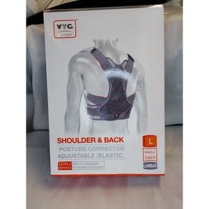 VTG SUPPORT SHOULDER/BACK POSTURE Grey & Red CORRECTOR LARGE - FDA APPROVED
